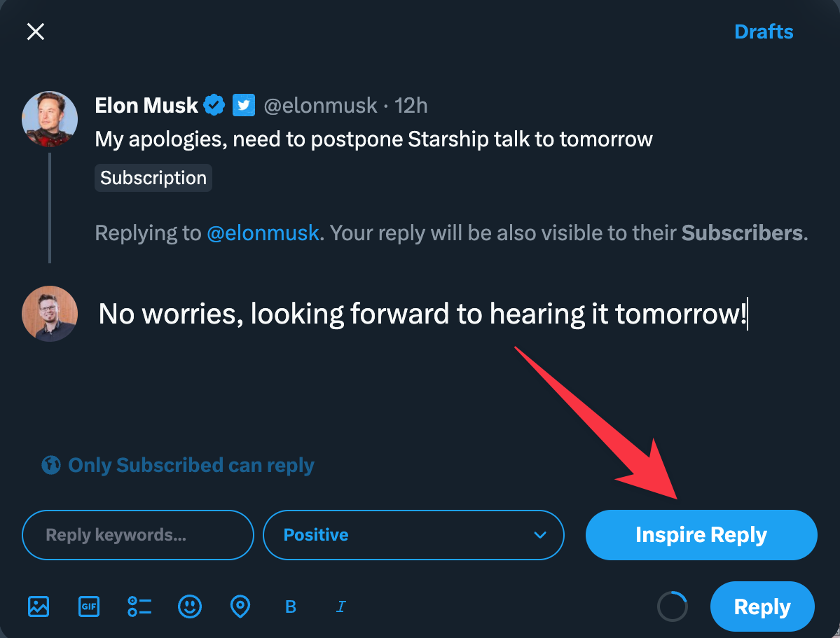 Reply Hunter screenshot