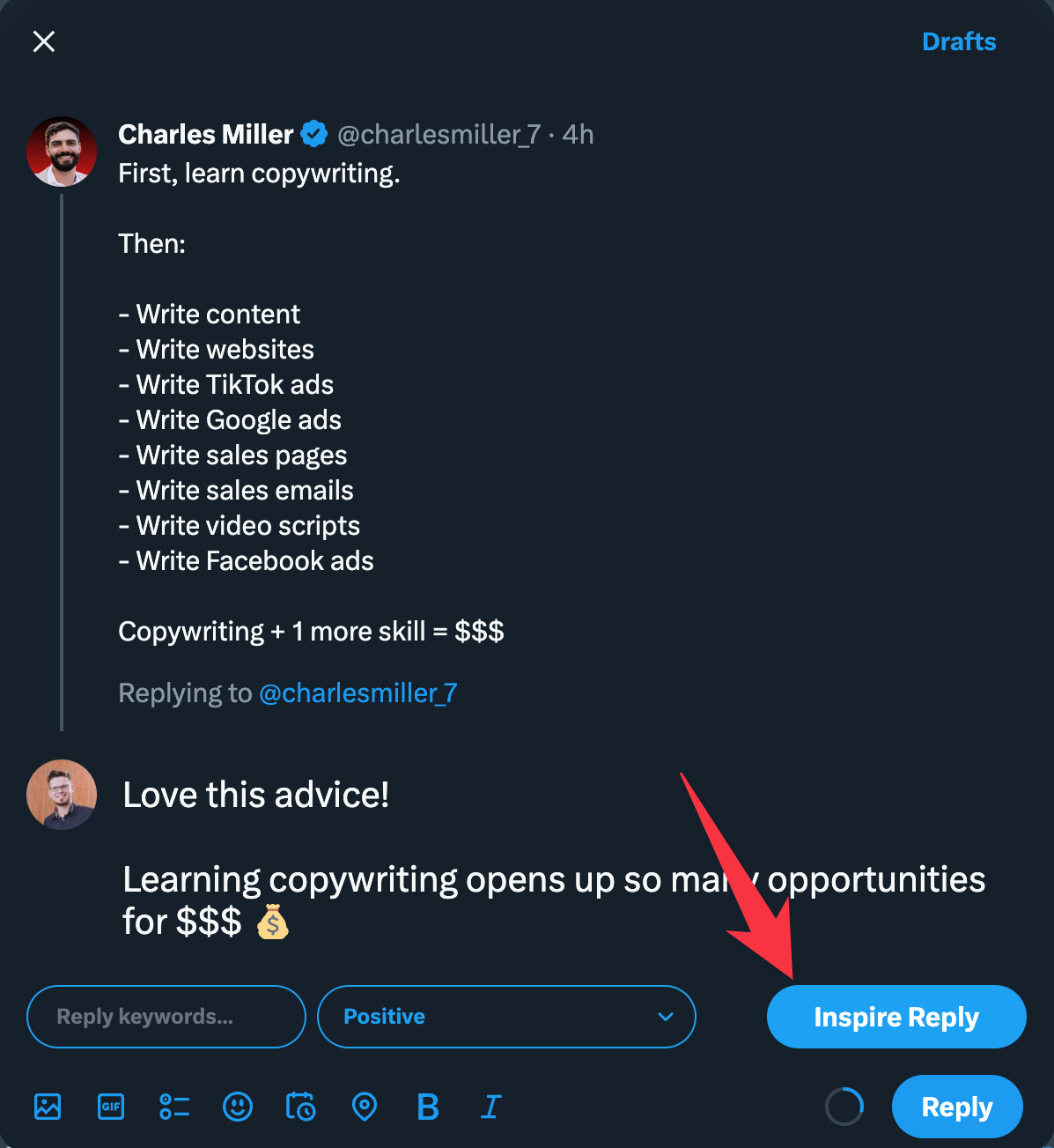 Reply Hunter screenshot